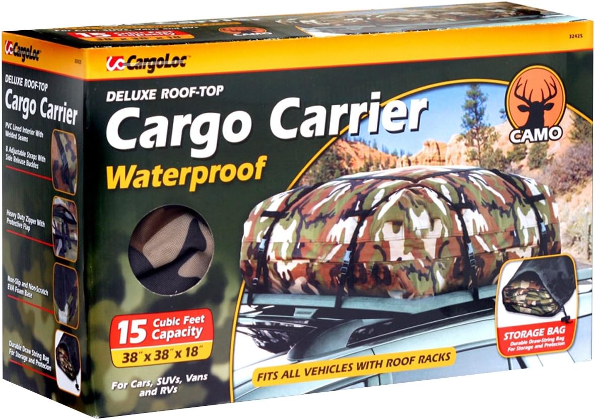 CargoLoc 32425 Camo 15Cubic Feet Roof Top Cargo Carrier Amazon.ca