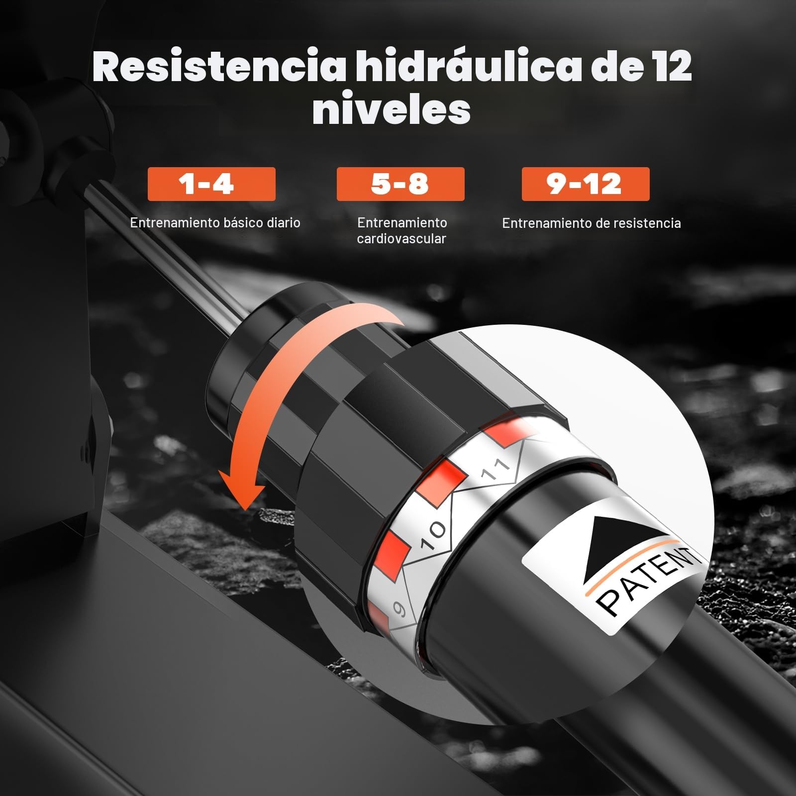 Máquina de Remo, máquina de Remo magnética de 16 Niveles con Pantalla LED, riel Deslizante silencioso para Gimnasio en casa, Equipo de Entrenamiento Interior