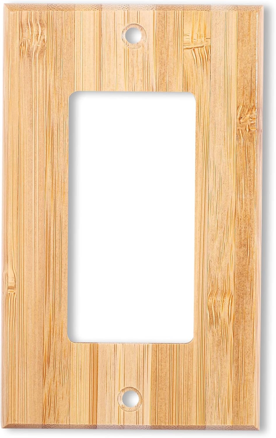 2PC Solid Wood Single Toggle Light Switch Plate 4.5" X 2.76" Bamboo Light Switch Cover Quality Raw Wooden Decorative Blank Light Switch Cover Plate