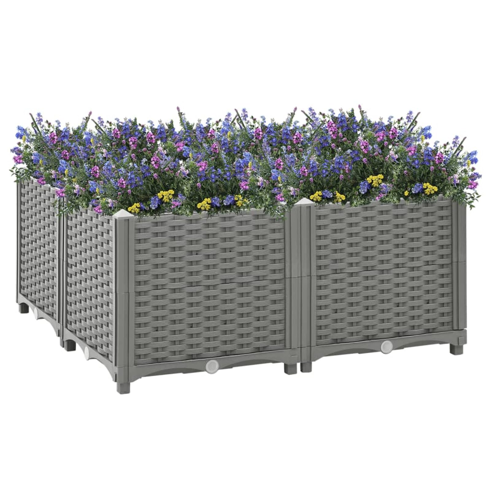 Arriate Polipropileno 80x80x38 cm, Mesa De Cultivo, Huerto Domestico, Cultivo De Plantas Aromaticas, Arriate De Jardín - 153303