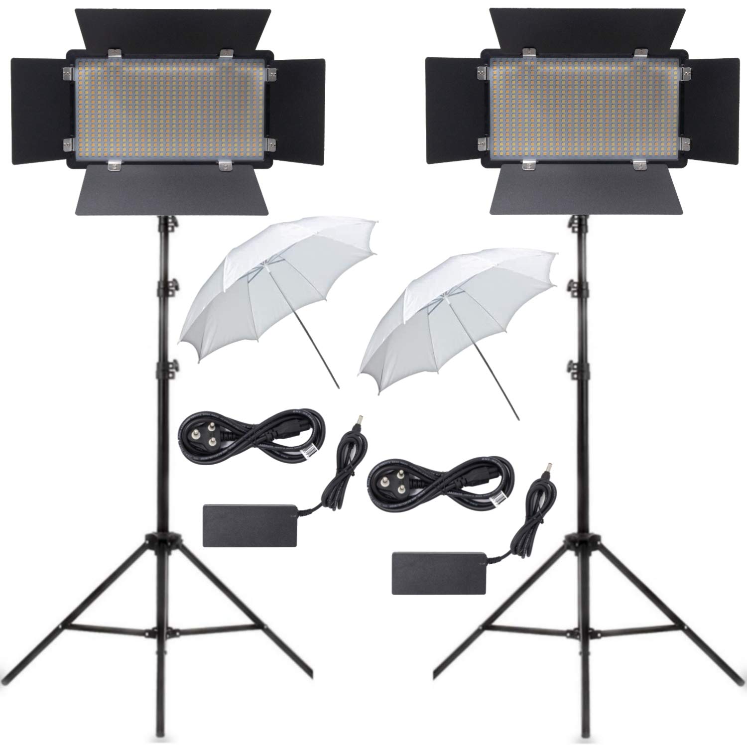 OCTOVA OC-600 Mark III Bi-Color Continuous Dimmable Professional LED Photo & Video Light DUAL Kit with AC Power Adapter for Film Making,YouTube Shooting,Studio Videography,Portrait,Product Photography