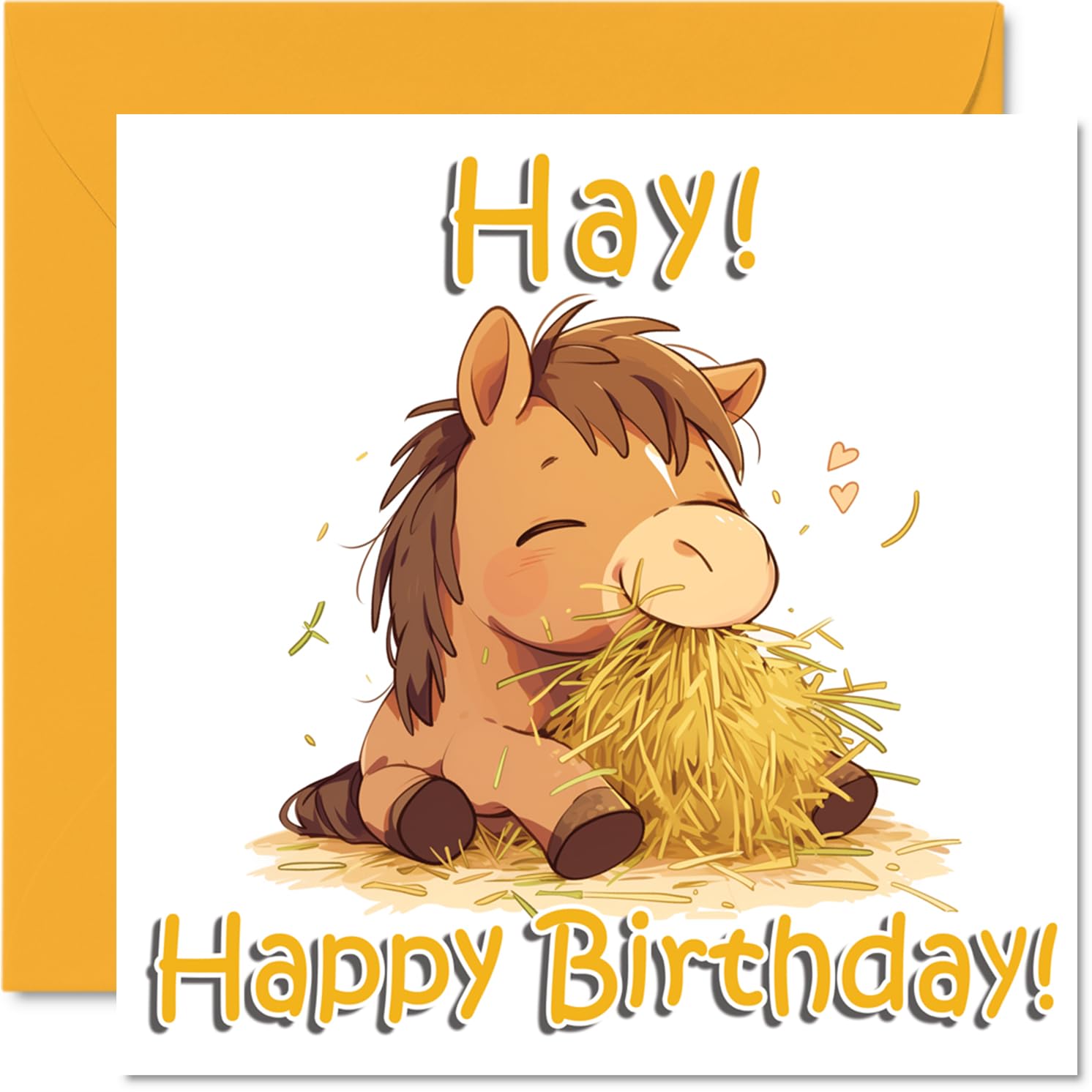 Horse Birthday Cards - Animal Puns - Happy Birthday Card for Son Daughter Brother Sister Grandson Granddaughter Niece Nephew Cousin, 145mm Bday Greeting Cards