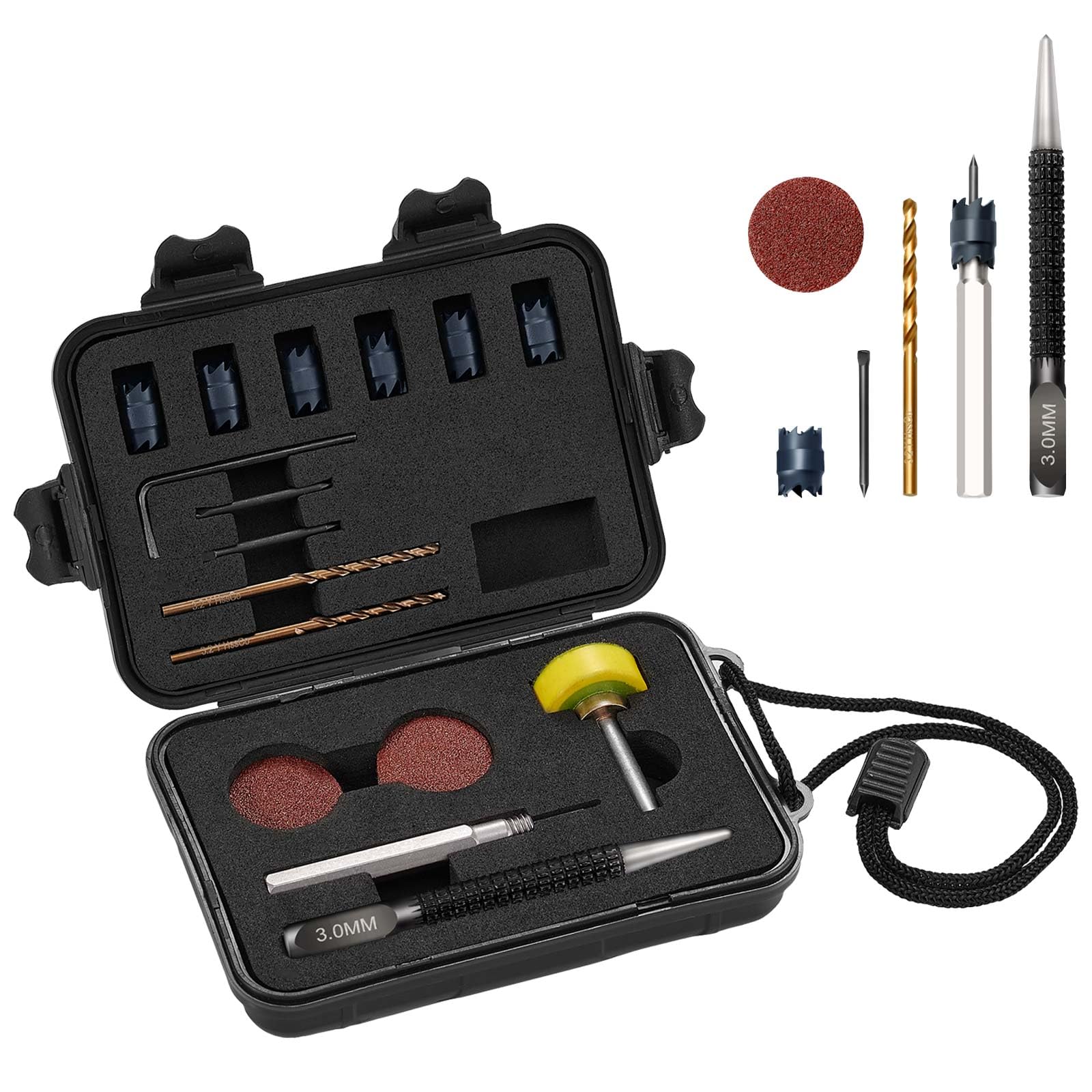 LitartPRO 34PCS Spot Weld Cutter Sets Double Sided 3/8" HSS Sheet Metal Hole Cutter,Auto Body Tools,Punch Remover Panel Separator