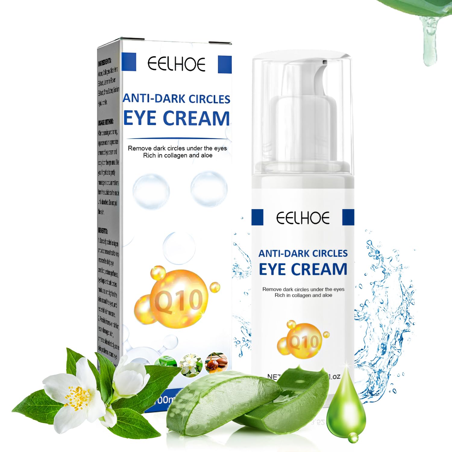 100ML Remescar Bolsas y Ojeras de Crema, Jazmín de Crema de Ojos Envejecimiento, Remescar Arrugas y Parpados Caidos, Hidratante y Nutrir Piel Alrededor de Ojos