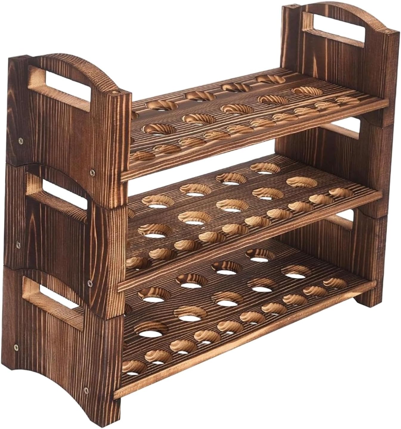 Wood Egg Holder Display Stand Easter Eggs Shelf Reusable Organizer, Egg Storage Rack for Freezers, double layer (Three Layer)