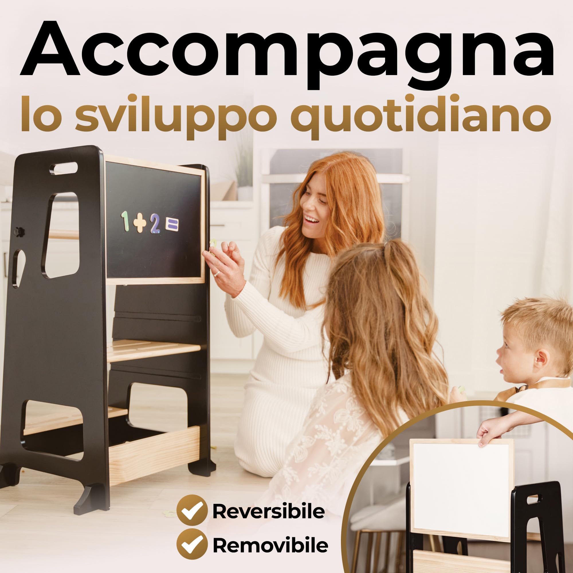 BEY & CO® Wieża Obserwacyjna dla Dzieci - Regulowana 3 poziomy, Antypoślizgowa
