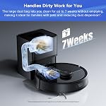 Roborock Q7 L5+ Aspirateur et Mop robot, Auto-Emptying, Système double anti-angle, 8,000 Pa HyperForce Souction, réservoir d'eau électronique, nettoyage quotidien, parfait pour les planchers durs, les tapis et les cheveux d'animaux