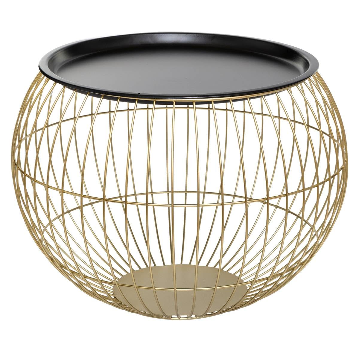 Lot de 2 Tables en métal Filaire doré - Atmosphera