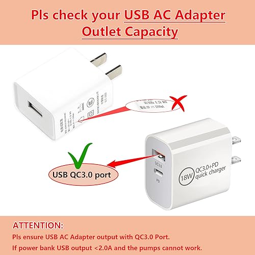 Miniatura 4 de Adaptador USB de coche de 12 voltios para Medela Sonata, Ameda Purely Yours 12V, Spectra S1 S2 y Lactina Hygeia EnJoye Extractor de Leche reemplaza