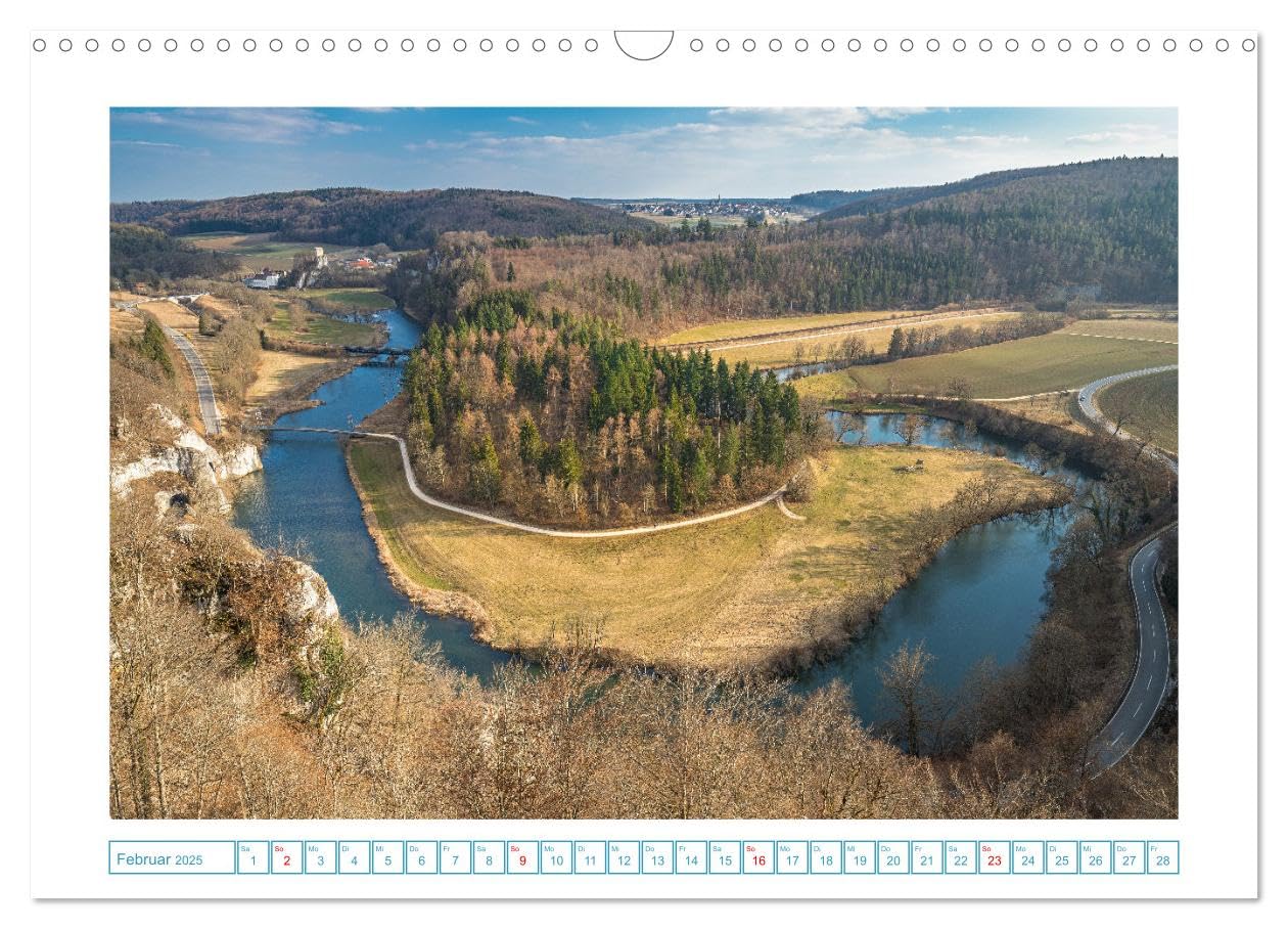 Naturwunder - Deutschlands Flussschleifen (Wandkalender 2025 DIN A3 quer), CALVENDO Monatskalender: Flussscheifen - Phänomene der Natur (CALVENDO Orte)