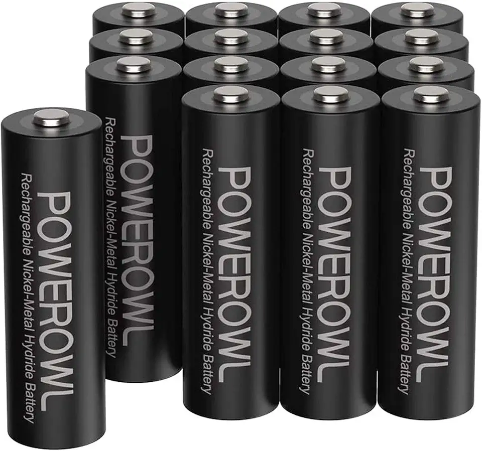 POWEROWL AA Rechargeable Batteries, 2800mAh High Capacity Batteries 1.2V NiMH Low Self Discharge, Pa...