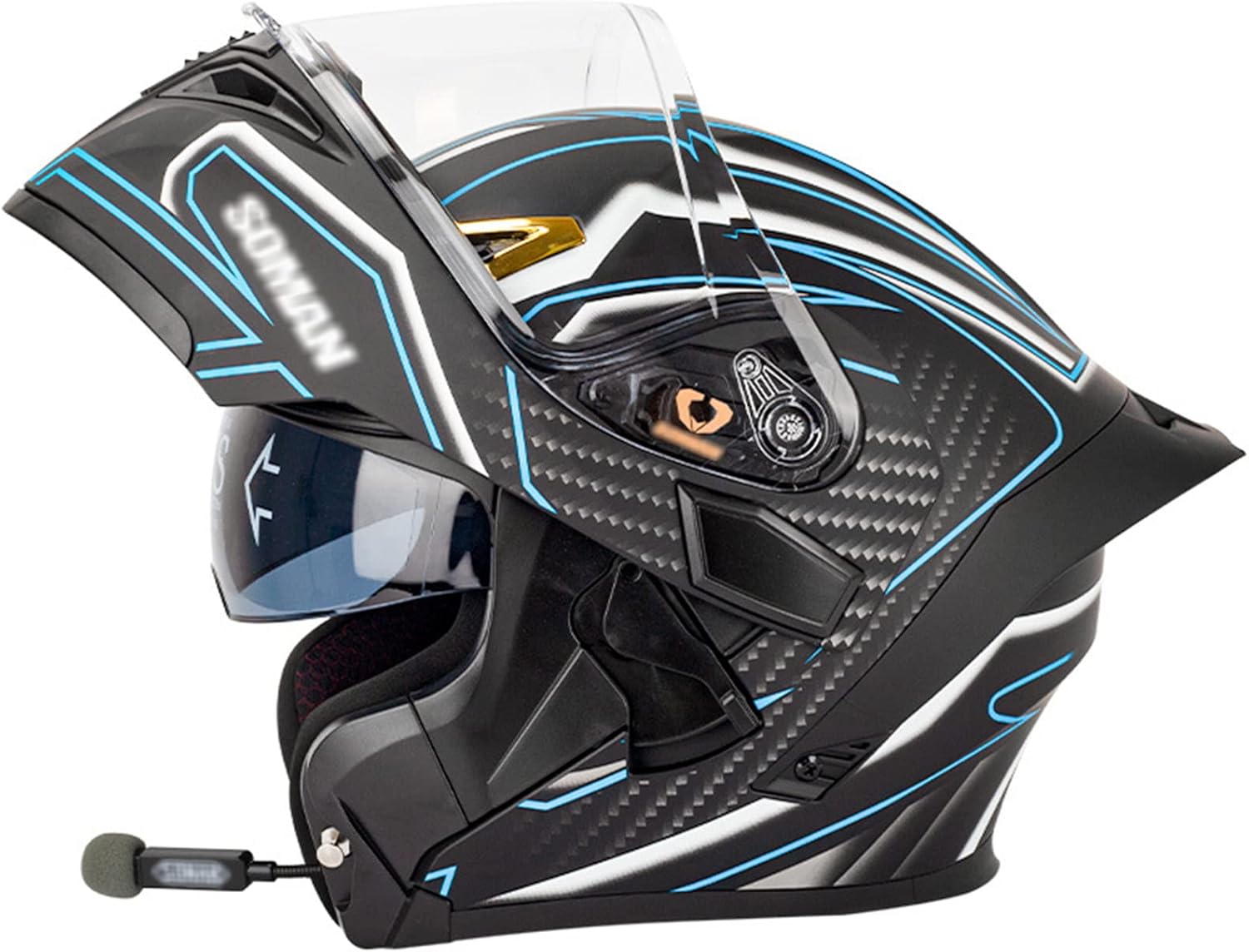Motorcycle Bluetooth Full Face Helmet DOT/ECE Approved Dual