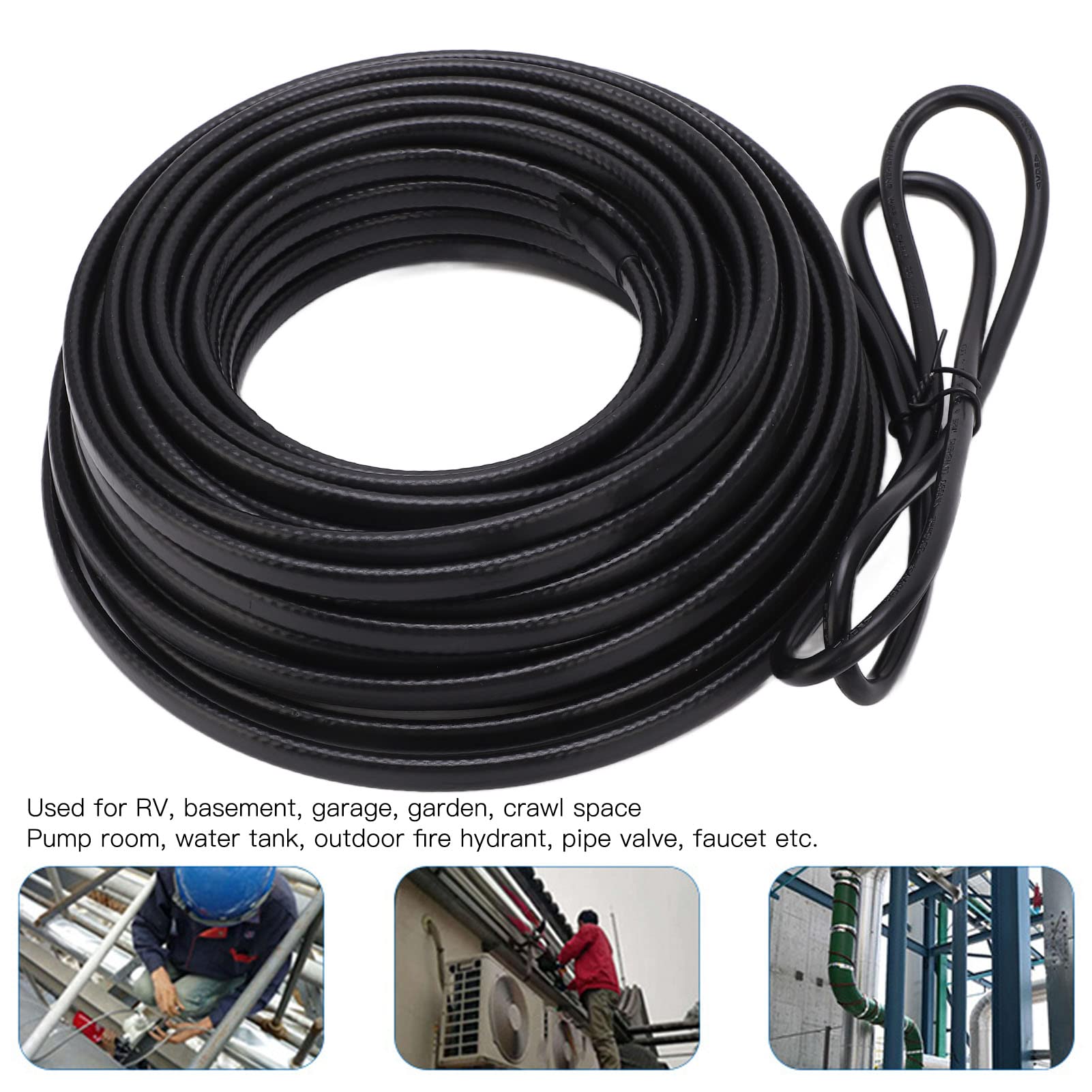 Cavo Scaldante, Cavo Scaldante Autoregolante da 20 Metri per Tubo Metallico in PVC PEX con Buona Schermatura (Spina UE 220V)