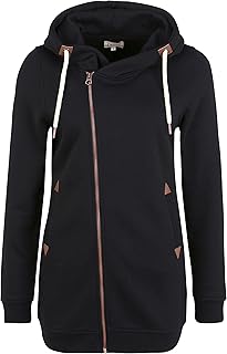 OXMO Vicky Zip Hood Long Women's Hooded Jacket / Hoodie with Hood