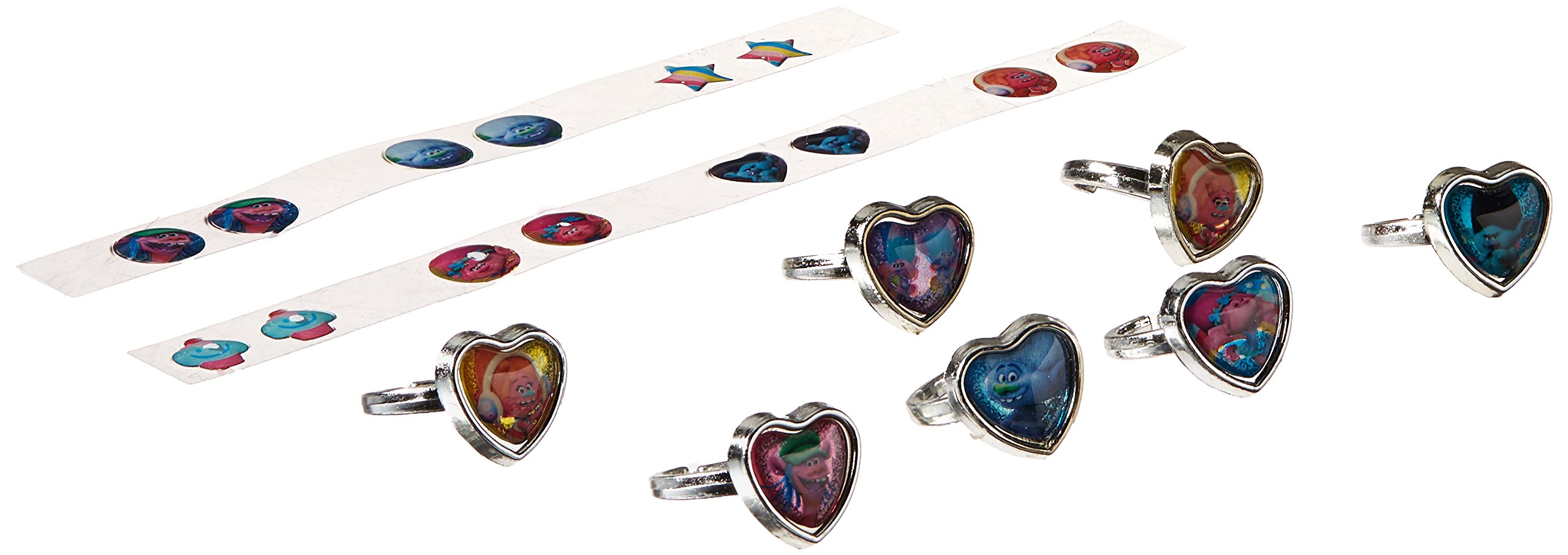 Trolls Days of the Week Earring and Ring Set