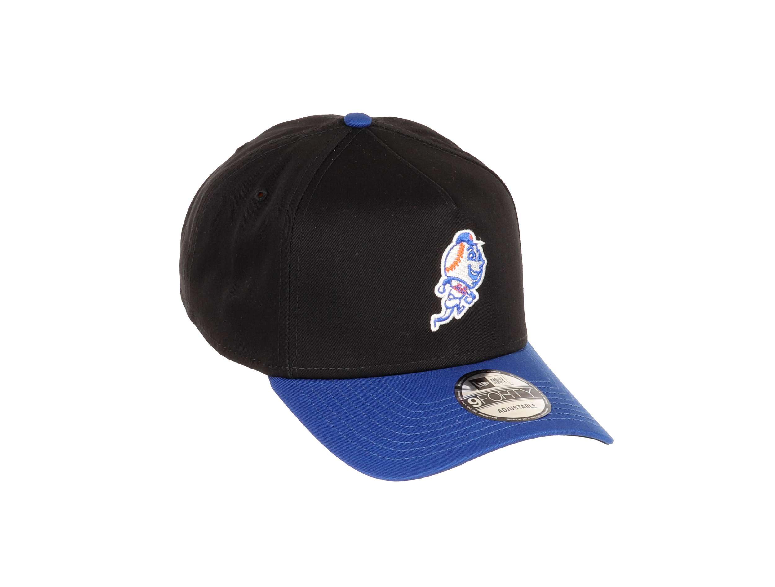 New Era New York Mets MLB Batting Practice Logo Black Royal 9Forty A-Frame Snapback Cap