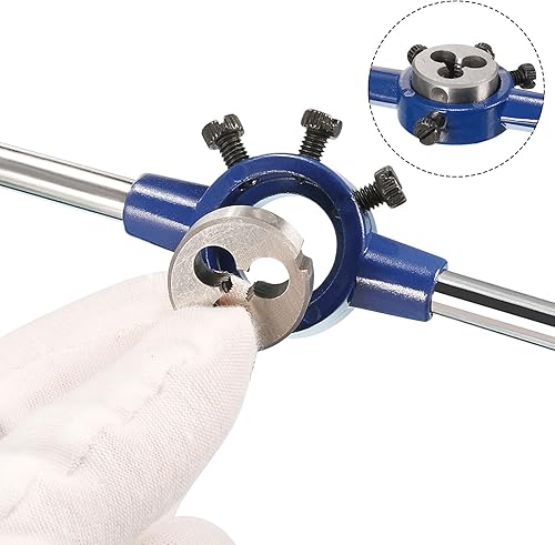 Miniatura 5 de Juego de mangos de troquel, #5-40 UNC rosca troquelado y ajuste 0.433 in-0.787 in OD  M3-M4 Kit de herramientas - (aplicaciones para reparación de