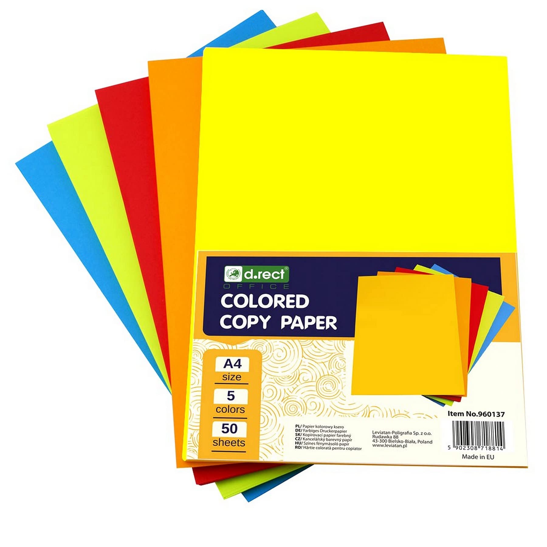 Papier A4 ksero kolorowy mix kolorów
