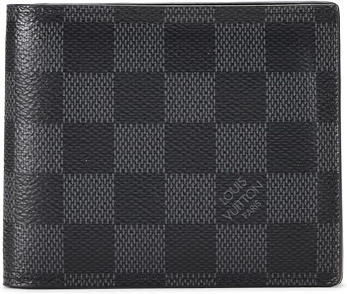 Pre-loved Damier Graphite Amerigo Wallet, Grey