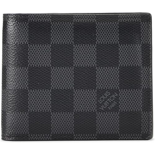 Louis Vuitton, Pre-loved Damier Graphite Amerigo Wallet, Grey