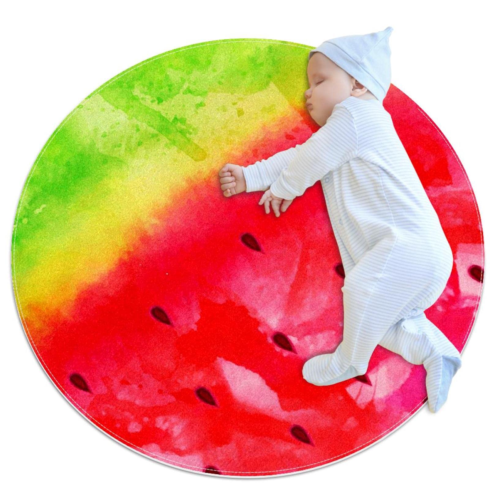Tapis de salle de bain pastèque doux pour chambre coucher chaleureuse