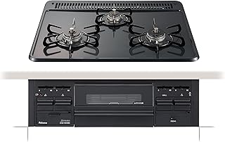 パロマ (Paloma) ビルトインコンロ PD-N36 LP 【プロパンガス用】60cm幅 ホーロートップ スタンダード 水なし片面焼 左右強火力 3口ガスコンロ ブラック