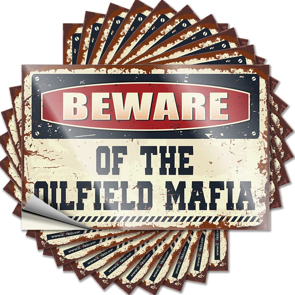 Beware of The Oilfield Mafia Tumbler Personalized - Door Decor Saying Self Adhesive Sticker(8X12CM)