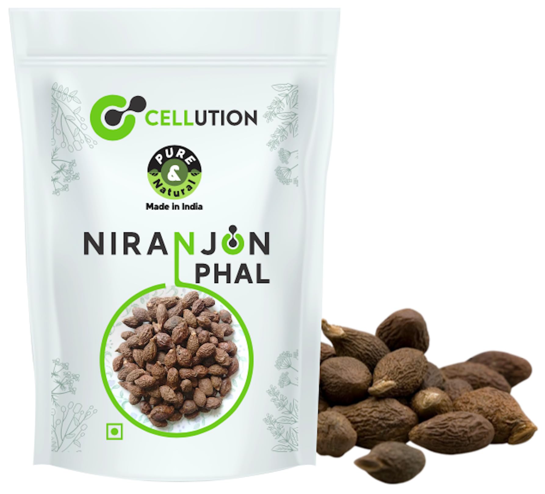 CELLUTION Niranjan Phal - 50g Sterculia Lychnophora | Malva Nuts | China Nuts | Umasmangu For Irregular Periods | Piles | Jaundice | Swellings | Constipation (50 Grams)-image-10