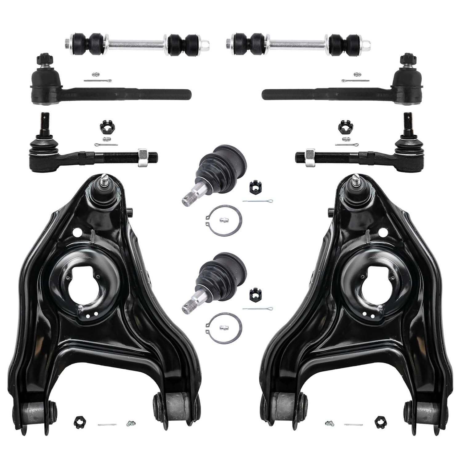 Detroit Axle - New 10-Piece Front Suspension Kit fits 2WD ONLY - (2) Front