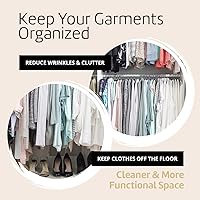 Vista 3 de Higher Hangers BioHangers, perchas de ropa sostenibles de linaza que ahorran espacio, organizadores de armario premium para dormitorios