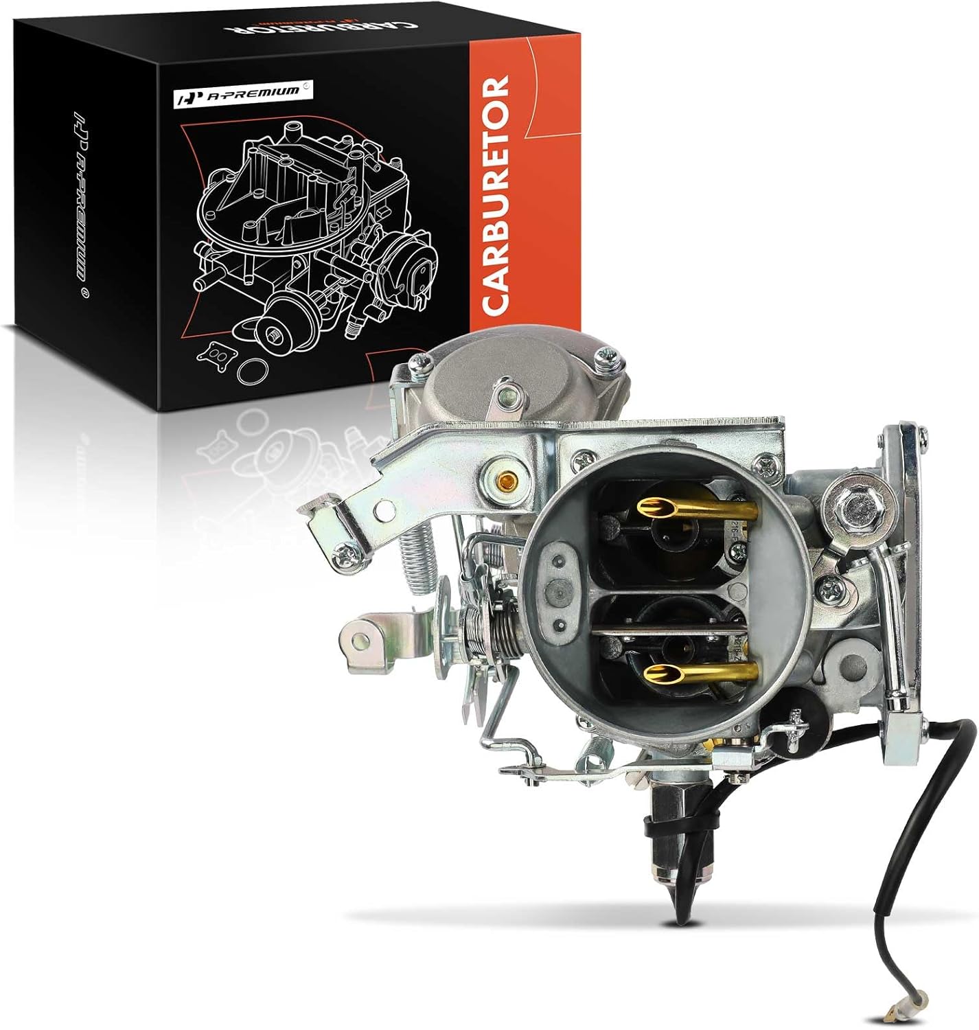 A-Premium 2 Barrel Carburetor Compatible with Nissan 610 1973-1976, 620 1974, 710 1974, 720 1981-1984, 1.8L 108Cu 2.0L 119Cu 2.2L 2.4L 2.5L, Replace# 1601013W00, 16010NK2445, Mechanical Choke