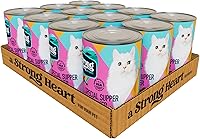 Strongheart Special Supper Dinner Canned Wet Cat Food Pate, Real Turkey & Ocean Whitefish, 13.2oz Cans (12 Pack), Made in USA