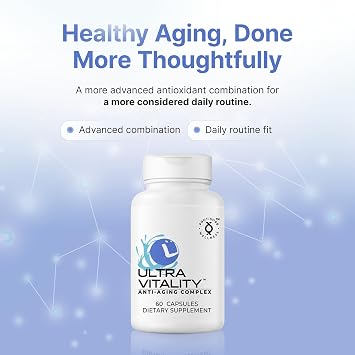 UltraVitality Longevity Support Formula Fisetin, Curcumin, Quercetin & Beta-Glucan Supports Cellular & Cognitive Health Healthy Aging 60 Capsules
