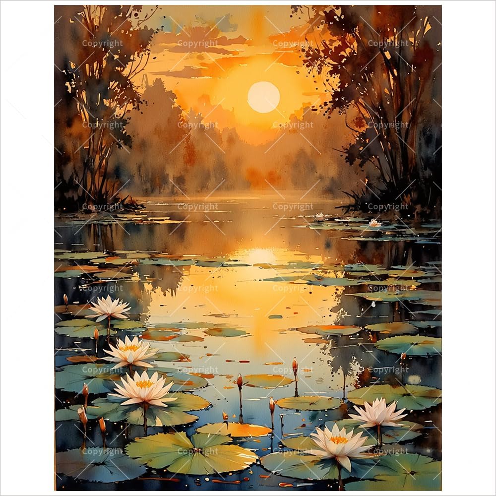 Pierre Bonnard Paint by Numbers Kit for Adults – DIY Landscape with Tree Painting on Canvas 12x16In, Framed Acrylic Paint Set for Beginners, Post-Impressionist Art for Home Decoration or Gifts