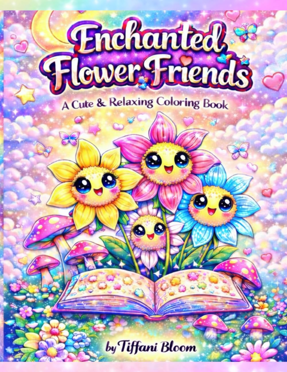 Enchanted Flower Friends: A Cute & Relaxing Coloring Book for All Ages