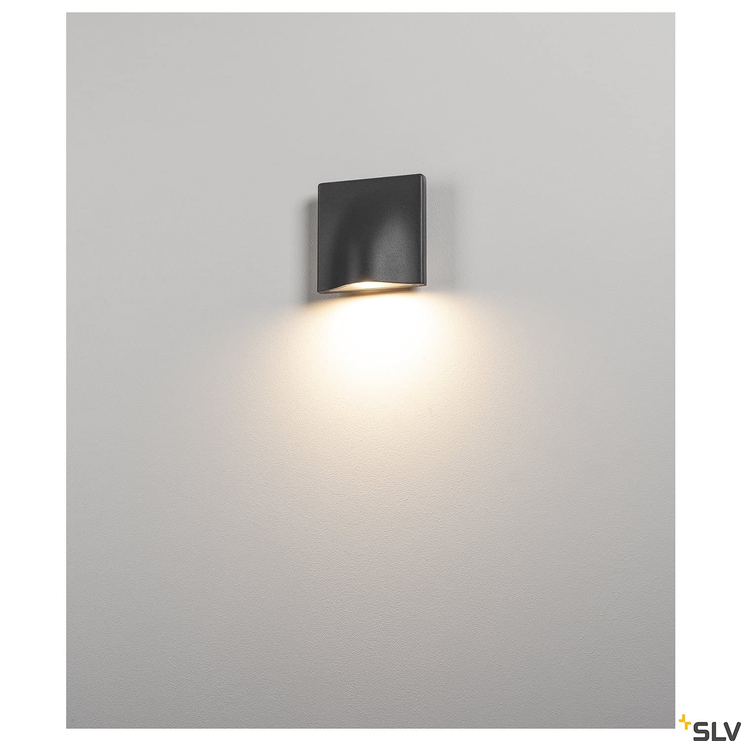 SLV LED Wandleuchte VILUA S für die effektvolle Außenbeleuchtung von Hauseingang, Wänden, Wegen, Fassaden, Treppen | LED Wandlampe, Aussenleuchte, Gartenlampe | LED Inside, 8,3W, 3000K, 405lm,