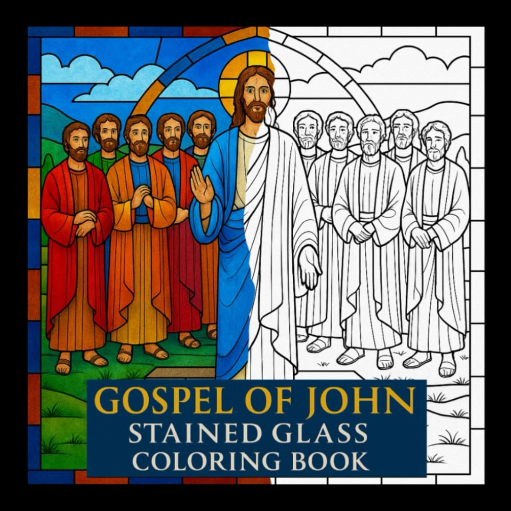 The Gospel of John stained glass coloring book