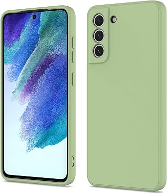 LEKEVO for Samsung Galaxy S21 FE 5G Case, Matcha Green | Smooth Soft Liquid Silicone, Gel Rubber Shockproof Full Body Protective