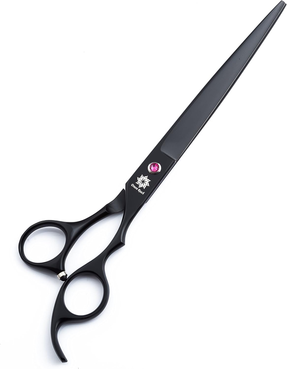 Dream Reach Professional Razor Edge Series - 8.0" Black Professional Pet Grooming Cutting Scissors/Shears for Dog Lovers (Cutting Scissors)