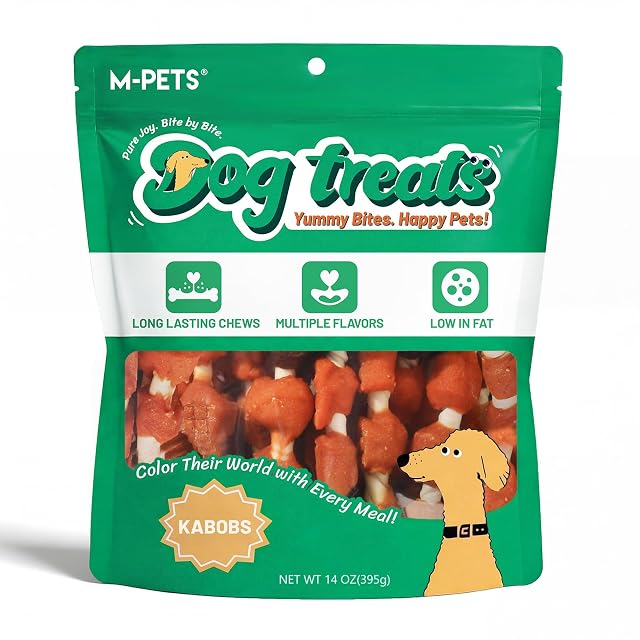 Gardner Pet M-PETS Dog Kabob 5-Flavor Treats,18PCS,Rawhide Bones