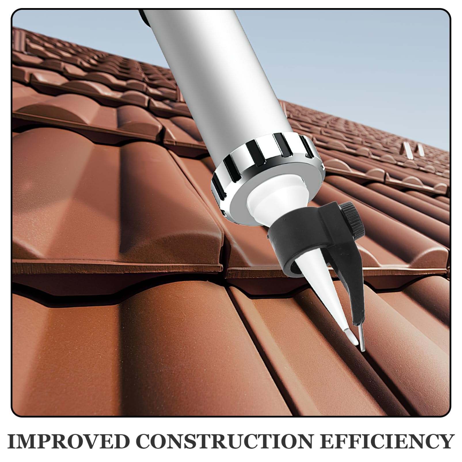 Holibanna 6pc Caulk Glue Nozzle Positioner for Tile Grouting Easy Use Auxiliary Tool Abs Iron Material