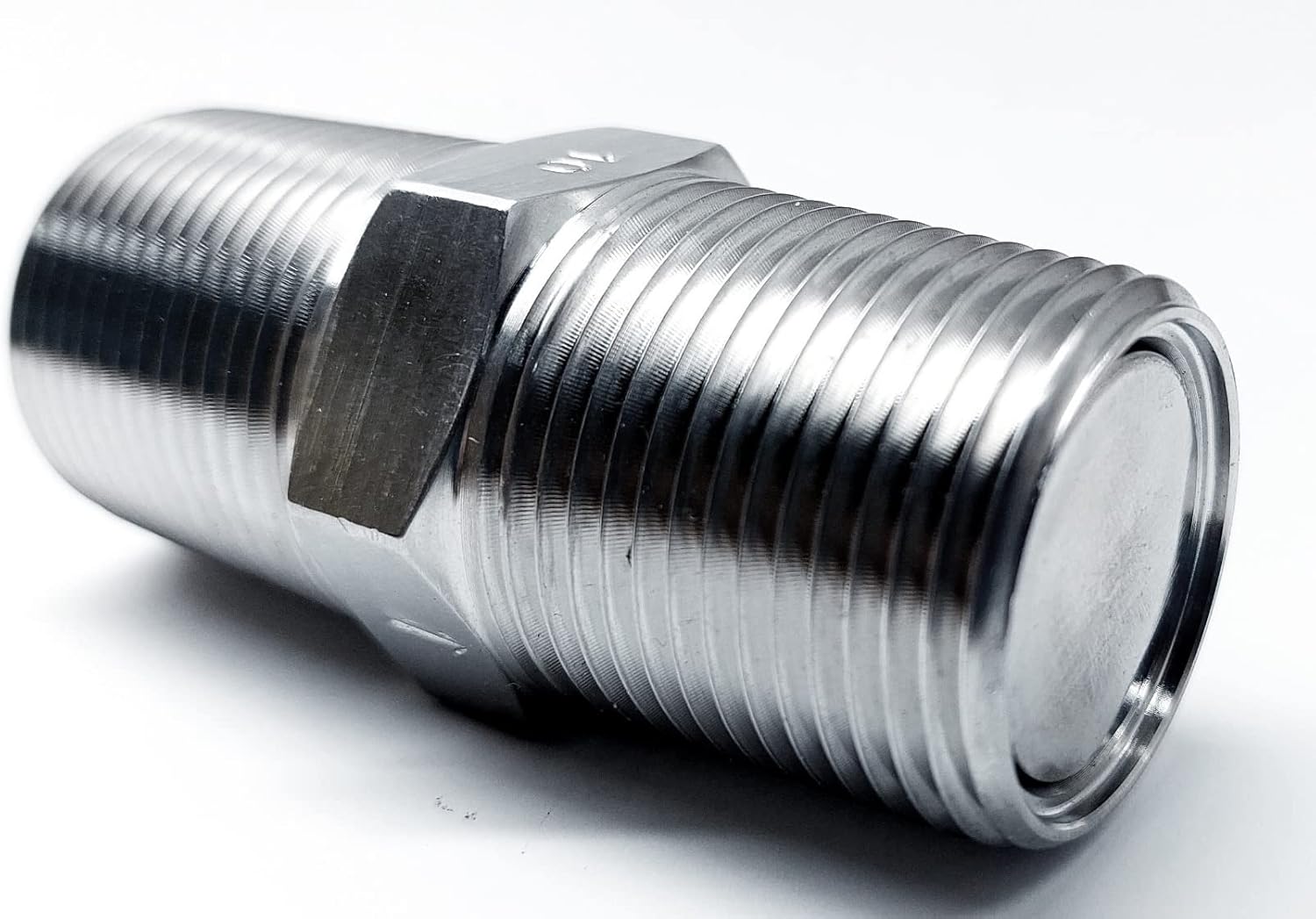 3/4" Poppet, 316 Stainless Steel, MNPT Check Valve, Spring