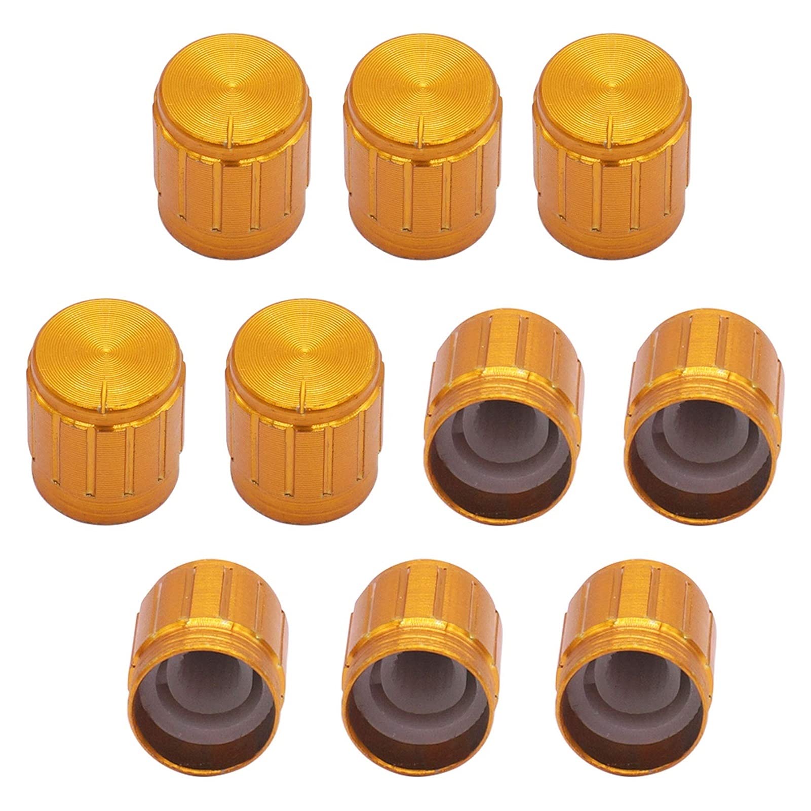 Boutons de potentiomètre ONECM 6mm en métal doré pour guitare et ampli