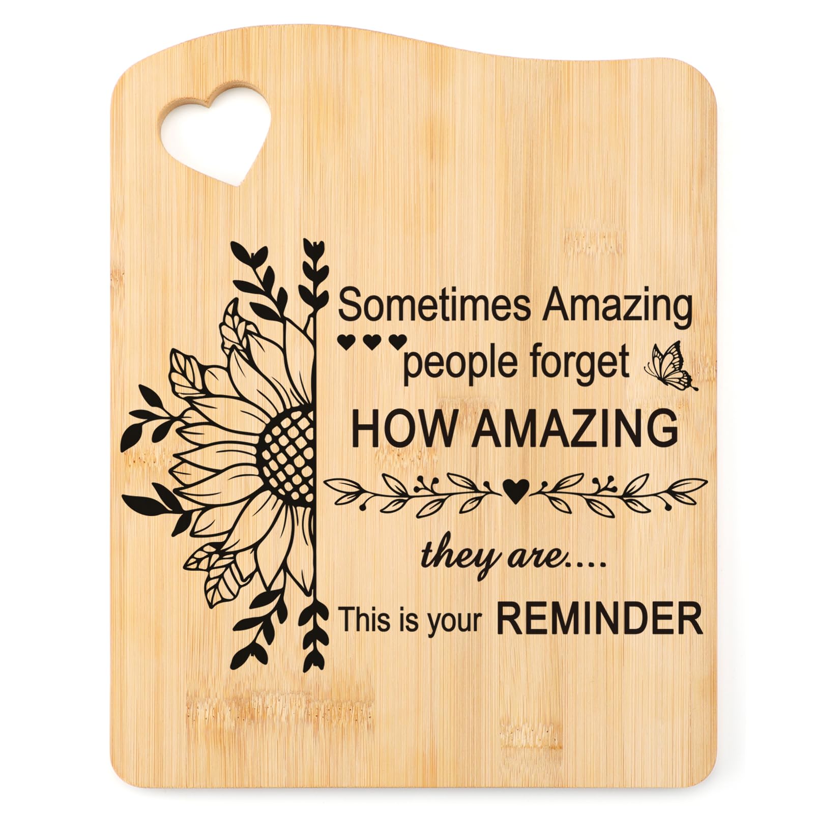 Tulolvae Best Friend Birthday Gifts - Bamboo Chopping Board Friendship Gifts for Women, Thank You Gifts for Men Female, Inspirational Graduation Leaving Retirement Christmas Presents for Colleague — image 1