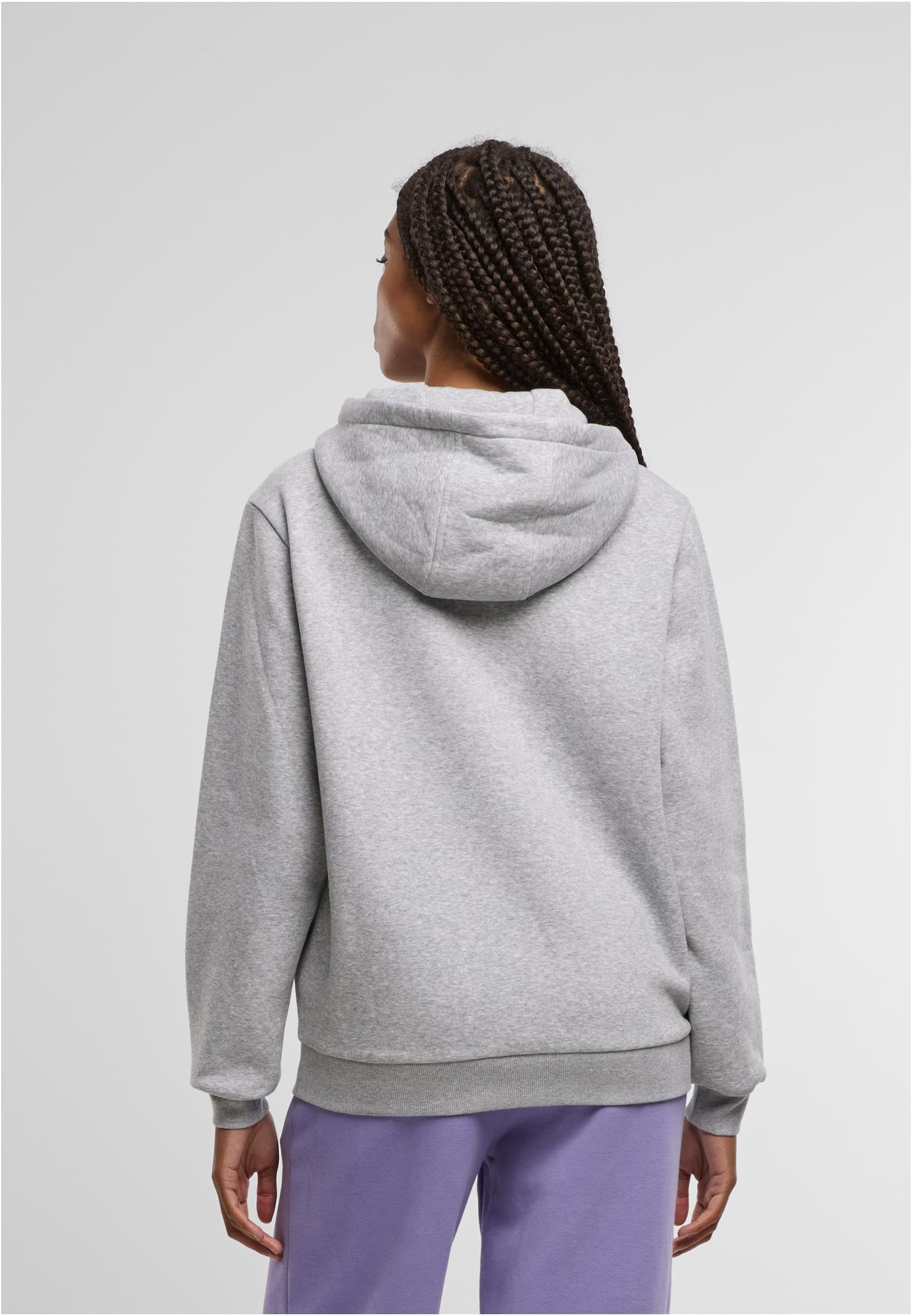 Urban Classics Damska bluza z kapturem Fluffy – miękka bluza z kapturem z kieszenią typu kangur, czarna, oversized fit, przytulna bluza z kapturem na co dzień i w czasie wolnym