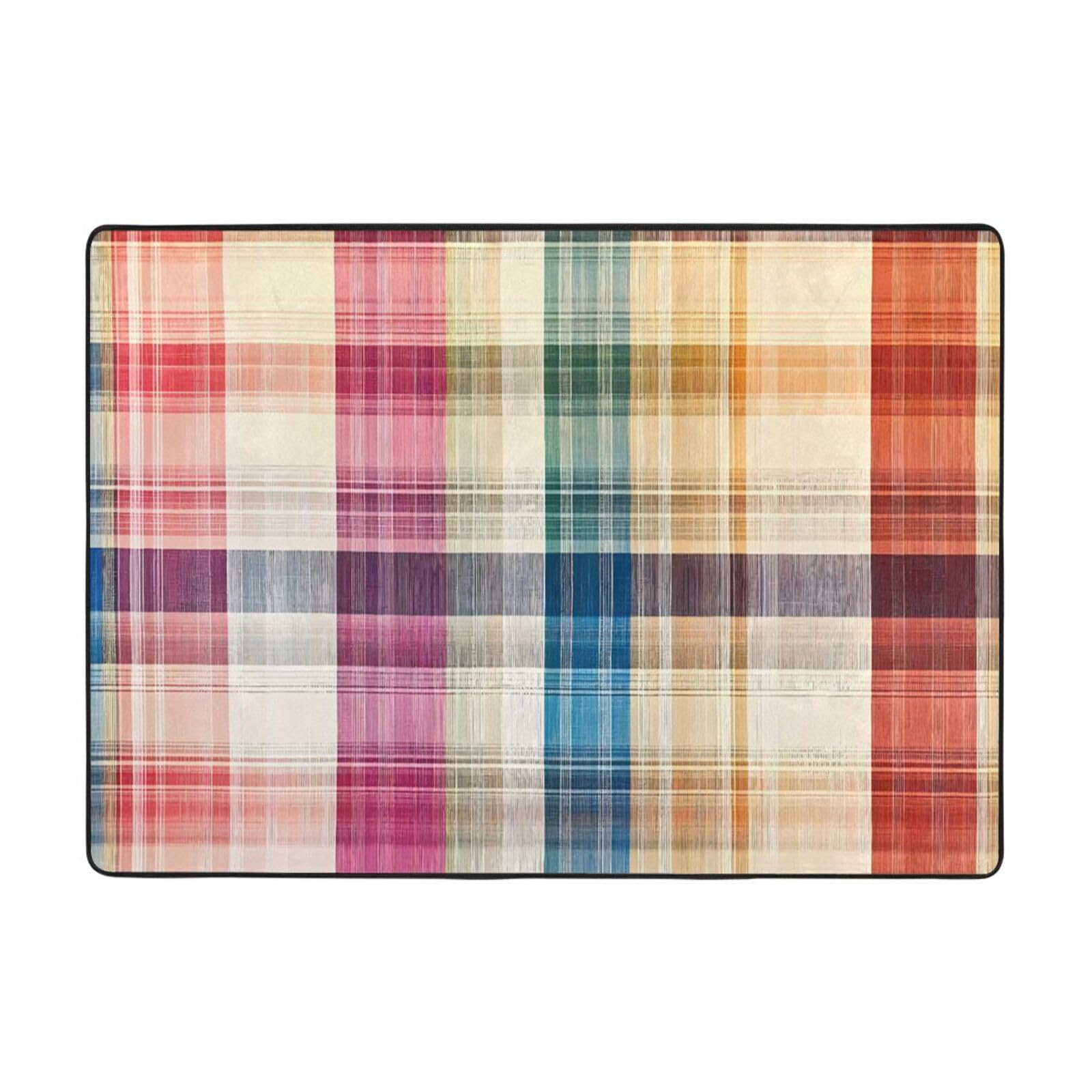 Tapis imprimé anti-glisse Cloth Lines grand format doux pour chambre