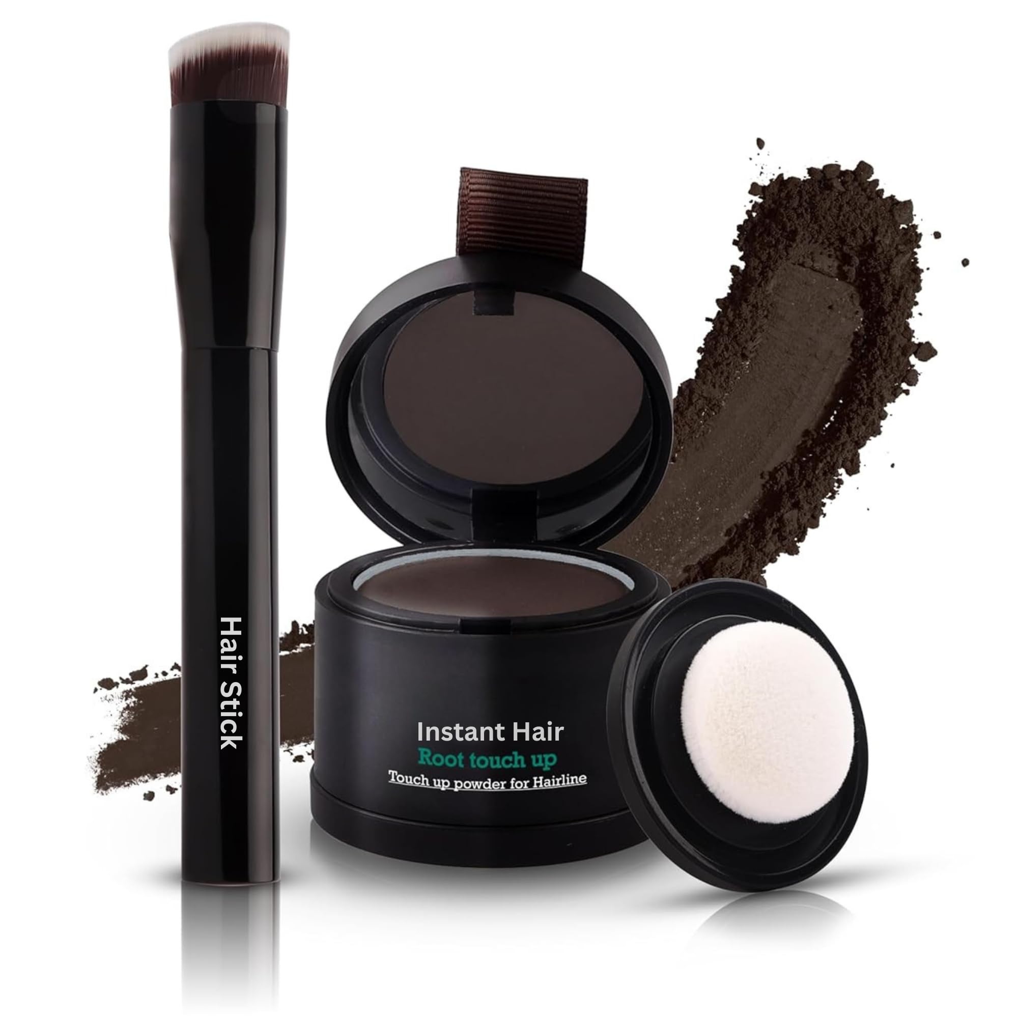 Root Touch Up & Hairline Powder with Precise Brush for Grey Root Coverage & Thin Hair (Black, 4g) – Water & Sweat Resistant – Hair Loss Concealer for Women Men, Bald Spots & Hair Fill-In-image-11