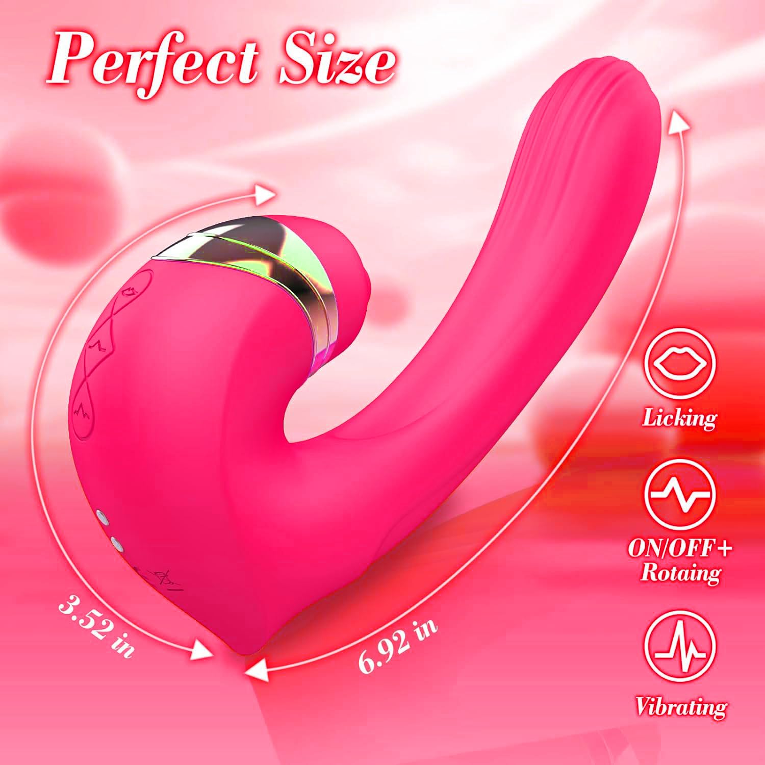 Vibrator Adult Sex Toys for Women - 4 in 1 Rotating Vibrator Dildo Slapping Clit Toy with 10 Vibrating Modes & 10 Rotating Modes, G Spot Clit Stimulator Pleasure Tools for Female Couples Games