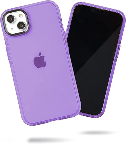 Miniatura 74 de SteepLab Funda de barrera para iPhone 14, protección de 360 grados que absorbe impactos con bisel elevado y colores llamativos (fresa roja