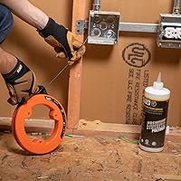 Vista 10 de Klein Tools 56331 - Cinta pasacable, extractor de alambre de acero con doble punta de bucle, carcasa y mango optimizados, 1/8 pulgada x 50 pies